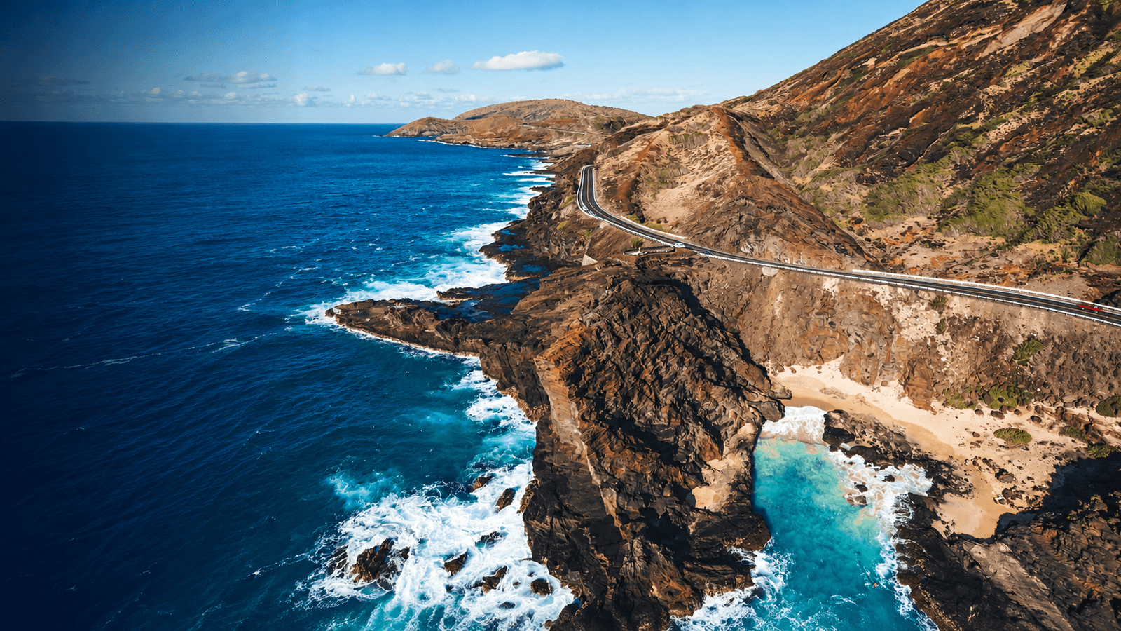 Coastal highway above the Hālona cliffs, Oʻahu